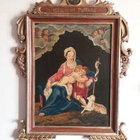 Dipinto antico su arenaria, Madonna con Bambino
