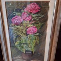 quadro olio su tela cornice e vetro