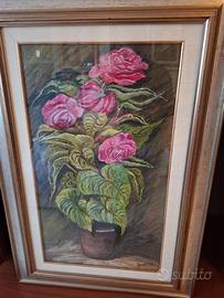 quadro olio su tela cornice e vetro