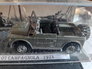 Fiat Campagnola Polizia Diorama Modellino Scala 1_
