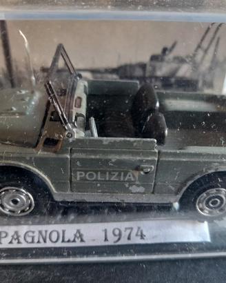 Fiat Campagnola Polizia Diorama Modellino Scala 1_