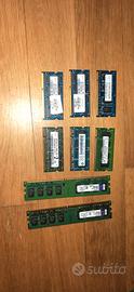 RAM DDR2 e DDR3 per portatili e fissi non testati