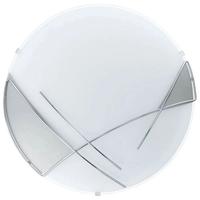 Plafoniera/Applique Raya Vetro Argento bianco E27