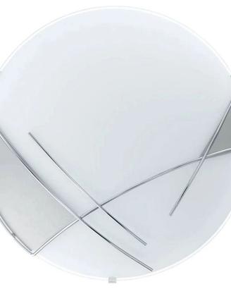 Plafoniera/Applique Raya Vetro Argento bianco E27