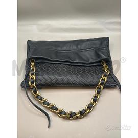 BORSETTA DONNA PELLE CHIARINI CATENA INTRECCIO