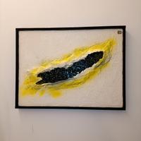 Quadro Astratto Materico e resina 