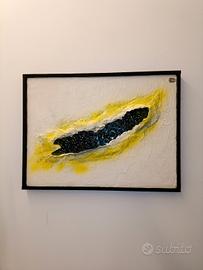 Quadro Astratto Materico e resina 