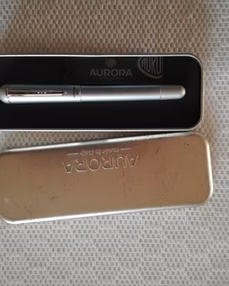 Penna Stilografica Aurora Satinata Nuova