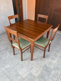 Tavolo apribile a libro + set 6 sedie