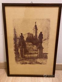 Quadro disegno castello di Udine