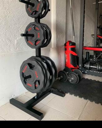 rastrelliera porta dischi per pesi decathlon 