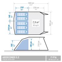 Tenda da campeggio Quechua Air seconds 5.2 F&B