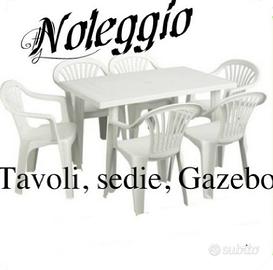 tavoli e sedie in plastica per eventi