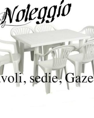 tavoli e sedie in plastica per eventi