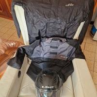 CASCO LS2+GIUBBINO E CASACCA IMPERMEABILE AXA-MOTO