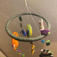 giostra culla bambino fatta a mano