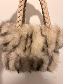 Borsa in pelliccia sintetica