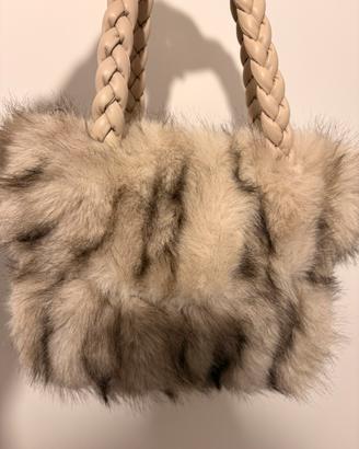 Borsa in pelliccia sintetica