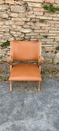 poltroncina vintage in pelle " del vera"