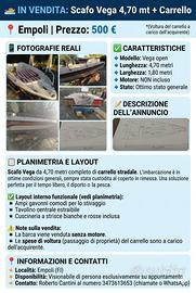 Barca open 5mt con carrello - Senza motore