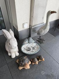 Animali in gesso  vetro e marmo solo in blocco