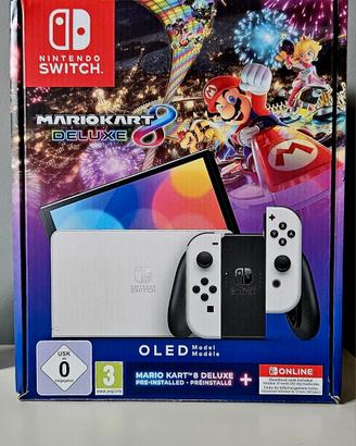 Nintendo Switch - OLED (bianco) Mario Kart8 delux