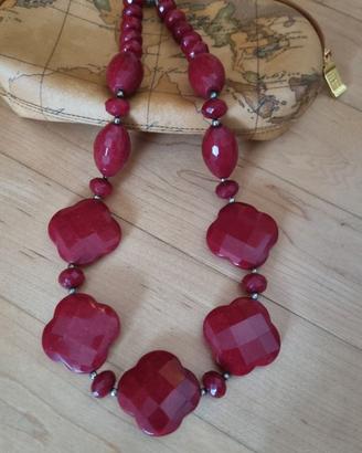 Collana rossa in pietre dure Red Passion