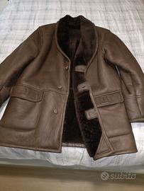 giubbino in pelle montone marrone 