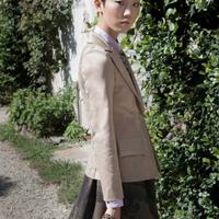 Giacca Raso con schiena Pizzo Beige