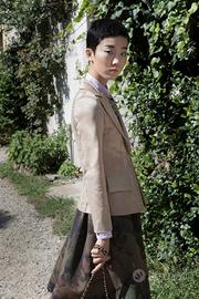 Giacca Raso con schiena Pizzo Beige