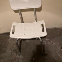 Sedia da doccia con schienale