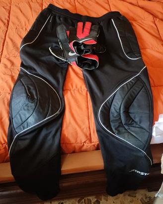 Pantaloni lunghi da portiere più guanti