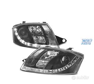 FARI AUDI TT 98-05 LUCE DIURNA LED REALE FONDO NER