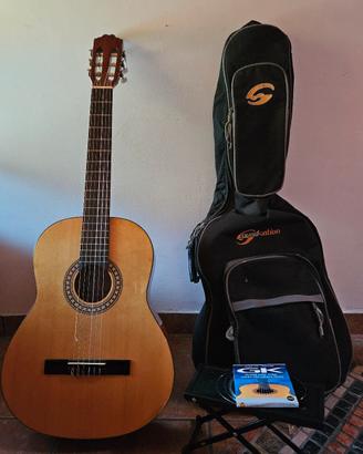 Chitarra Classica Toledo + Custodia +Poggiapiedi