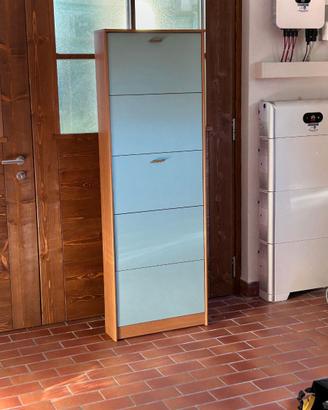 Scarpiera in legno a 5 ante