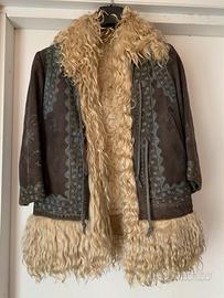 Cappottino giubbotto afgano in pelliccia mongolia