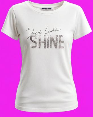 T-shirt Oroginal Marines bianca con strass 12 anni