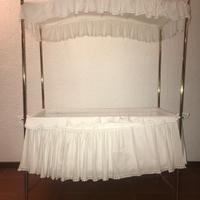 Letto a baldacchino vintage anni '60 in ottone