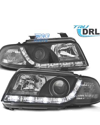 FARI AUDI A4 B5 99-01 LUCE DIURNA REALE SFONDO NER