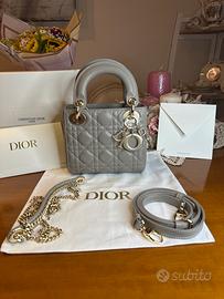 Borsa Lady Dior Mini  grigia nuova
