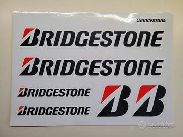 Set 6 Adesivi Sticker Bridgestone MotoGp