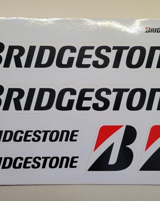 Set 6 Adesivi Sticker Bridgestone MotoGp