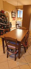 Tavolo + 4 sedie impagliate LUBE 