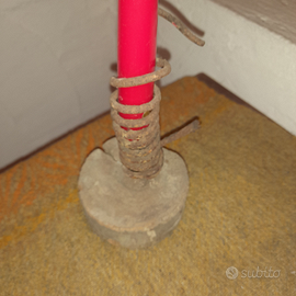 Antico portacandele spirale bugia