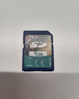 Rara PNY SD 1GB Memory Card Secure Digital FAT 16