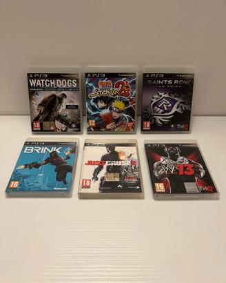 Lotto 6 giochi PlayStation 3