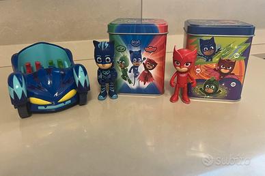 PJmasks Gufetta e Gatto Boy con automobile