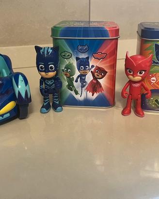 PJmasks Gufetta e Gatto Boy con automobile