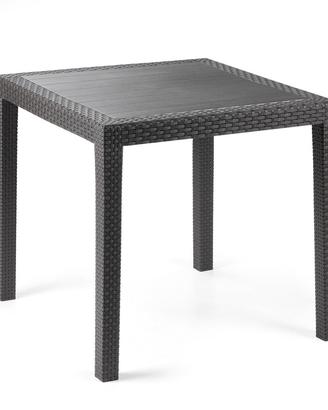 Tavolo in plastica 80x80 Grigio Scuro / Antracite