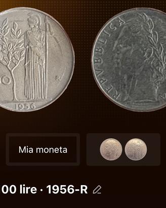 Moneta 100 Lire "Minerva" 1956 FDC